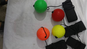 Custom Logo Adjustable Microfiber & Silicone <b>Headband</b> Professional <b>Boxing</b> Reflex <b>Ball</b> Speed Reaction Training Set Universal Fit - Product Image 2