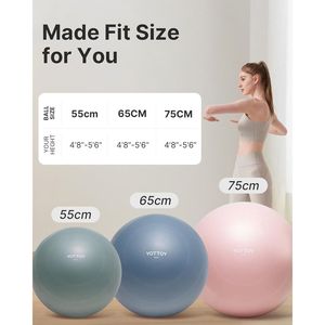 Ballon d'exercice extra épais anti-éclatement pour le yoga, la grossesse et la physiothérapie – Accessoire de fitness - Product Image 2