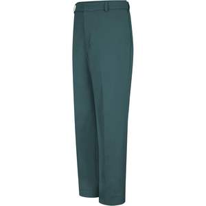 Pantalon de travail sur mesure pour homme en vert sapin 33W X 34L, résistant aux taches, design à devant plat - Product Image 3