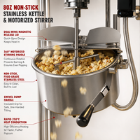 Machine à Popcorn Commerciale Marupin 8 oz 1300W 110-220V Multi-Prises Verre Trempé Offre Spéciale pour Cinéma