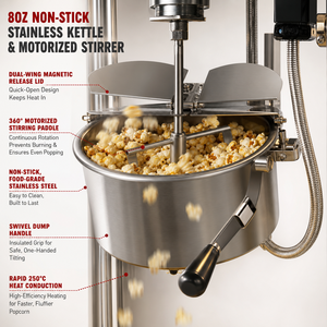 Commercial Popcorn Machine 53x45x65cm Electric Tabletop Stainless Steel <b>Kettle</b> Red Popcorn Maker for Snack Bars - Product Image 5