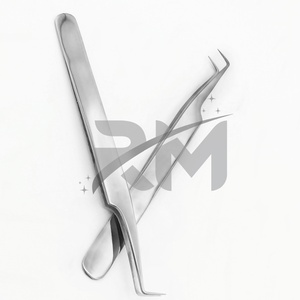 แหนบต่อขนตา RMI Silver Anti-Static ปลายเรียบ 10 มม. ด้ามจับเพชร รุ่นปกติ 90 องศา - Product Image 6