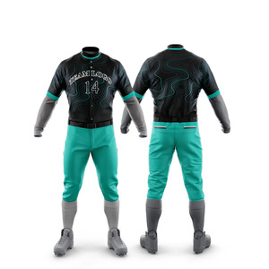 Uniforme de Béisbol para Adultos al por Mayor, Jersey Personalizado de Manga Larga, Transpirable, de Secado Rápido, Impreso de Alta Calidad, 100% Poliéster - Product Image 6