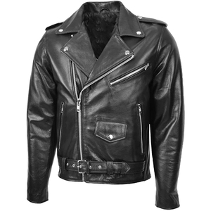 New Fashionable Leather <b>Jacket</b> for Men Customized Logo Casual Style <b>Zipper</b> Genuine Leather <b>Jacket</b> For sale in low price - Product Image 4