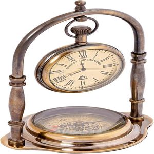 Antique Vintage Small <b>Table</b> <b>Clock</b> | <b>Table</b> <b>Clock</b> for Living Room | Vintage Nautical Design, Elegant Home or Office Décor | Desk T - Product Image 1