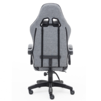 Chaise de jeu pour ordinateur de style racing avec appui-tête et soutien lombaire pour les joueurs d'e-sport, chaise de jeu réglable en tissu