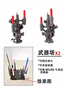 Ensemble de tours de présentation d'équipements à l'échelle (2 pièces) – Support de rangement Mecha, accessoire de diorama pour base de modèles MG RG HG - Product Image 3