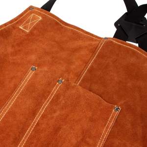 Delantal de Soldadura Térmico sin Mangas de Cuero Vacuno de Primera Calidad, Resistente y Duradero, para Seguridad Industrial, Uso Casual en Restaurantes y Bares - Product Image 3