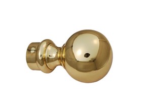 Modern Industrial Design Polished Brass <b>Ball</b> Shape Strong Heavy Duty Eco-Friendly Diwali Curtain Finial 50mm Pole <b>Tracks</b> - Product Image 2