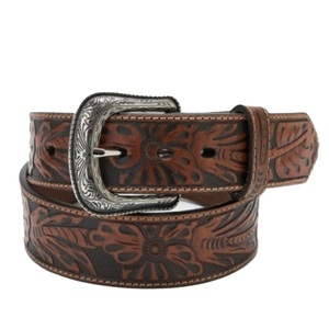 Western <b>Leather</b> <b>Tooling</b> Belt Hand Carved Leaf Embossed Designer <b>Tooled</b> <b>Leather</b> Belt for Men and Women all sizes Bulk order - Product Image 4