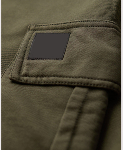 Men's Olive Green Canvas Sweatpants Elastic Waist Drawstring Multiple <b>Pockets</b> Casual Streetwear Waterproof Sweatpants <b>Trouser</b> - Product Image 5