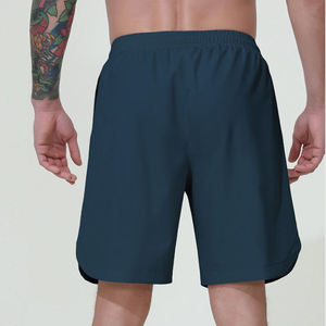 กางเกงขาสั้นกีฬาผู้ชาย แห้งเร็ว ระบายอากาศดี เหมาะสำหรับออกกำลังกาย ใส่สบายๆ  ขอบเอวยางยืด ลายเรียบ ขายส่ง - Product Image 6