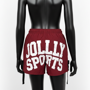 Shorts de Baño de Secado Rápido para Mujer, Tela Taslon de Poliéster Premium de 120 GSM, Ligeros, Color Granate, Logotipo con Transferencia Térmica - Product Image 2