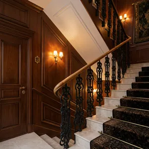 Premium Iron Brass Handrail System Modern Metal Stair <b>Railing</b> Spindles Home Staircase Renovation Hardware WALIA <b>STEEL</b> CRAFT - Product Image 5