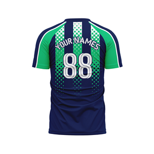 Camiseta Deportiva Unisex Personalizada - Spandex/Poliéster, Elástica en 4 Direcciones, Secado Rápido, Impresión por Sublimación, Manga Corta, OEM/ODM para Fútbol - Product Image 2