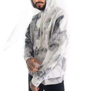 Men's Oversized Hooded Sweatshirt Tie-Dye Print Casual Knitted Pocket Design Autumn Wear Men's Hoodies & Sweatshirts - Product Image 3