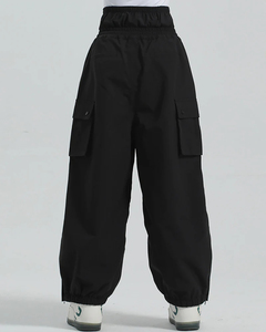 Pantalon de ski ample vert olive coupe-vent, pantalon cargo de snowboard, pantalon de neige thermique oversize pour homme et femme, streetwear d'hiver pour activités de plein air - Product Image 6