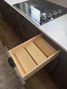 Premium Solid Wood Drawer Organizer Insert for Cabinet Wardrobe Kitchen and <b>Desk</b> Storage - Product Image 1