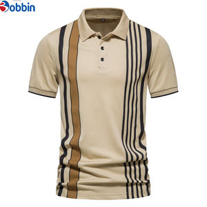 Collection d'été, nouveau polo tendance pour homme, poche personnalisée, polyester, élasthanne, coton, manches courtes, polos de golf pour homme - Product Image 1