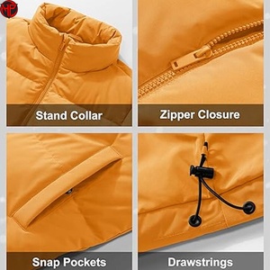 <b>Women</b> Down Puffer Jacket Stand Collar Zip Up Short <b>Parka</b> <b>Winter</b> Casual Outerwear Custom Color <b>Women</b> Bubble Jacket - Product Image 5