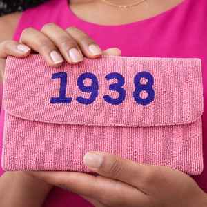 Bolso de mano rosa 1938 con cuentas, hecho a mano, estilo hermandad, para noche, proveedor OEM al por mayor - Product Image 4