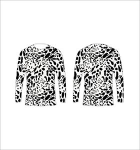 T-shirt de sport à manches longues imprimé léopard des neiges, respirant, pour l'entraînement physique - Product Image 4