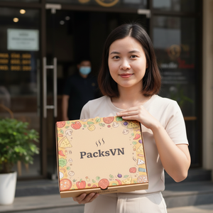 กล่องพิซซ่าแบบกำหนดเองที่เป็นมิตรกับสิ่งแวดล้อมสำหรับบรรจุภัณฑ์ส่งพิซซ่าและโซลูชั่นบรรจุภัณฑ์อาหาร - Product Image 3