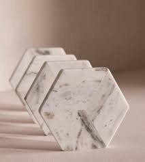Best Quality Marble <b>Drink</b> <b>Coasters</b> Set Natural Stone Table <b>Coasters</b> Elegant Waterproof for Home Kitchen Available For Sale - Product Image 2
