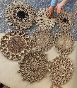 Tapis de carex décoratifs naturels faits à la main Artisanat écologique dans diverses conceptions Technique brute - Product Image 3