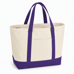 Sac fourre-tout en toile de coton 24 oz, robuste, grande capacité, avec fermeture éclair, vierge, écologique, réutilisable, vente en gros, cadeau promotionnel - Product Image 1