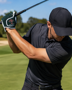 Guante de Golf de Cuero Genuino Verde Oscuro Premium con Ribete Blanco, Tela Transpirable, Correa de Muñeca Ajustable, Unisex - Product Image 6