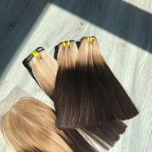 Vente en gros d'extensions de cheveux 100% blond foncé ombré de haute qualité, tissage de cheveux humains vietnamiens droits à double extrémité - Product Image 3