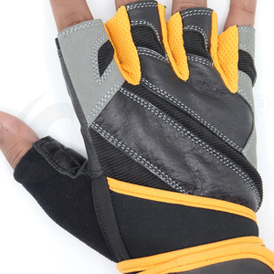 Gants de musculation unisexes demi-doigts en coton respirant, légers, durables, antidérapants, ajustables, à paume complète - Product Image 4