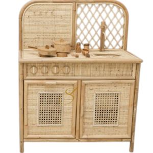 Cocinita Infantil Lumier Rattan Small Sprouts para Niños de 2 a 4 Años, Material de Bambú, Diseño Unisex - Product Image 2