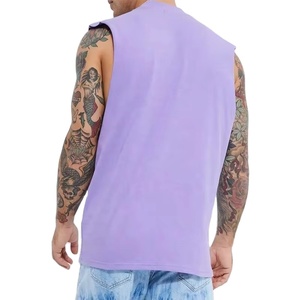 Camiseta Deportiva Ligera de Alta Calidad para Hombre, Chaleco Informal Transpirable de Punto, Spandex/Algodón, Ropa Deportiva de Colores Sólidos de Fábrica - Product Image 2
