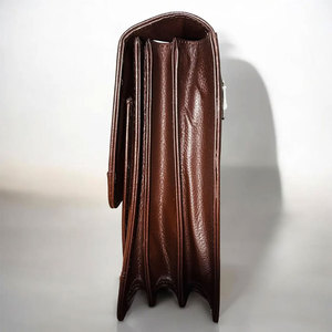 Sac à main pour ordinateur portable en cuir véritable 100% authentique, sacs imperméables de qualité supérieure en cuir véritable pour hommes - Product Image 4