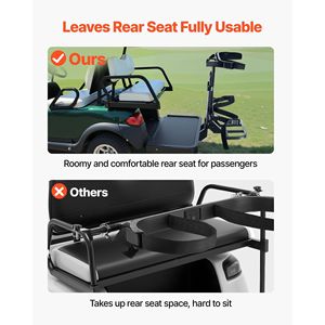 Portaoggetti per Sedile Posteriore Golf Cart Salvaspazio 27.8 X 16.1 X 30.9 Pollici Compatibile con la Maggior Parte dei Golf Cart con Maniglione - Product Image 5