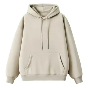 Men's Brown Hooded Sweatshirt Oversized Fit Solid <b>Colour</b> Casual Fleece Hoodie With Front Pocket Autumn Wear 2027 - Product Image 4