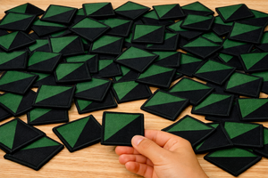 Green Black Diagonal Woven DZ <b>Patch</b> Embroidered Parachute Style Uniform Badge - Product Image 6
