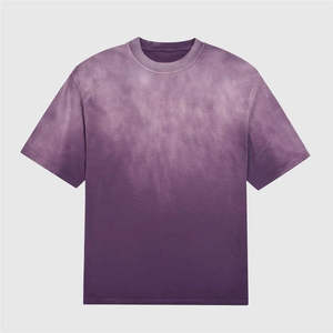T-shirt en coton épais surdimensionné rétro personnalisé haut de gamme, coupe épaules tombantes, délavé à l'acide, effet soleil éclairé, unisexe - Product Image 6