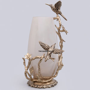 Nouveauté : Vase à fleurs en aluminium martelé, motif floral, vase de table moderne en métal, prix de gros - Product Image 3