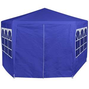 Gazebo Plegable Azul de Tela 100% PE de 6.6x6.6 pies, Toldo y Pérgola - Product Image 3