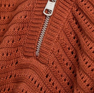 OEM Women's Zipper Knitted <b>Sweater</b> - Private Label Winter Pullover Top - High Quality Soft Female Fashion Knitwear Breathable - Product Image 6