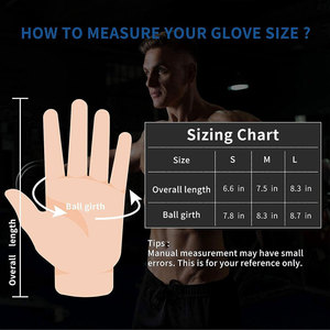 Full <b>Finger</b> Fitness Gloves Gray Black Adjustable Wrist <b>Strap</b> Non Slip Touchscreen Compatible Gym Weight Lifting Workout - Product Image 2