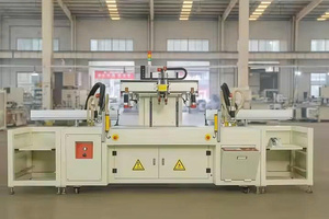 เครื่องพิมพ์สกรีนแบบแท่นอัตโนมัติพร้อมแขนหุ่นยนต์สำหรับกระจกโลหะและพื้นผิวเรียบ HH-4050สภาพใหม่ - Product Image 5