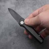 Couteau pliant tactique de survie en plein air ultra-compact et léger comme une plume, en aluminium de qualité aéronautique 3Cr13, professionnel, mini, EDC