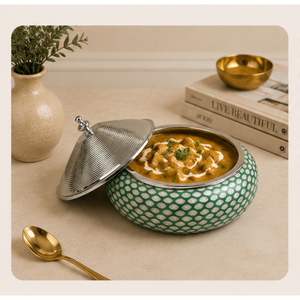 Handmade Mother of Pearl Inlay Casserole Emerald Green Shell <b>Mosaic</b> Stainless Steel Hot Pot Insulated Food Warmer for Hotel - Product Image 6