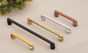 Modern Black Zinc Alloy Cabinet <b>Bar</b> Handle Minimalist Design Kitchen Wardrobe Furniture <b>Pull</b> Durable Finish - Product Image 2