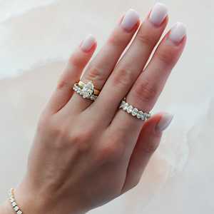 Bagues de fiançailles solitaires en diamant 2 carats, taille marquise, cultivé en laboratoire, serti à griffes, minimaliste, bande épaisse de 3,5 mm, bijoux fins en or massif 14K 18K - Product Image 6