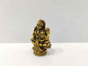 Figura de la Diosa Lakshmi en Oro Sólido de 22K, Joyería de Templo con Trabajo Nakshi, Divinidad India de la Riqueza - Product Image 5